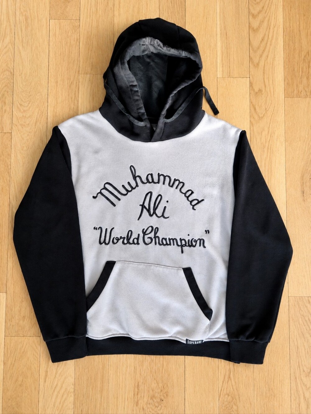 Superare x Muhammad Ali World Champion Hoodie Men's M Black Gray